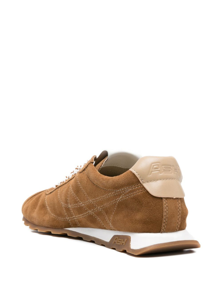 Sneakers in pelle scamosciata marrone