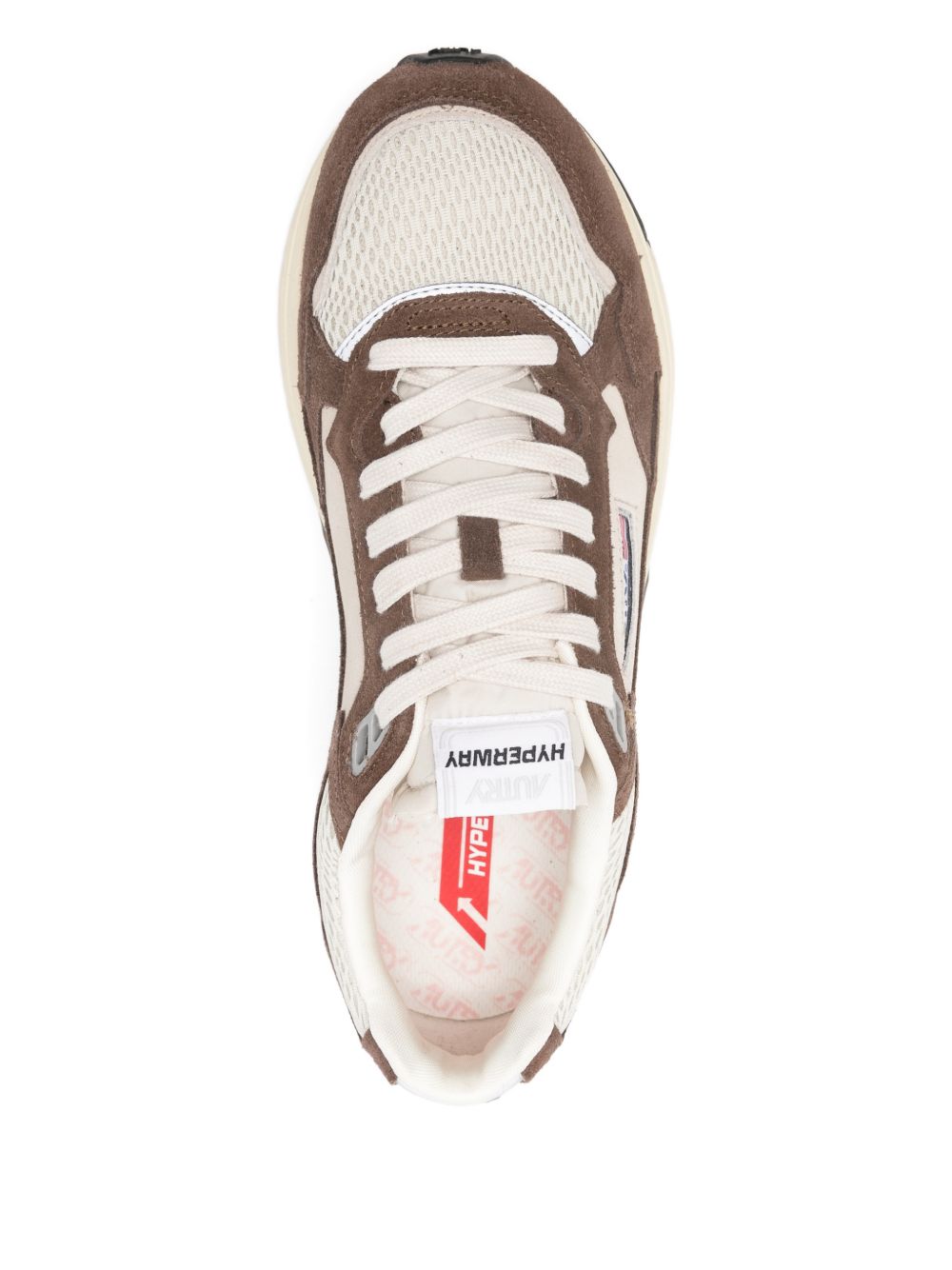 SNEAKERS HYPERWAY IN MESH E SUEDE CIGAR E ARGENTO