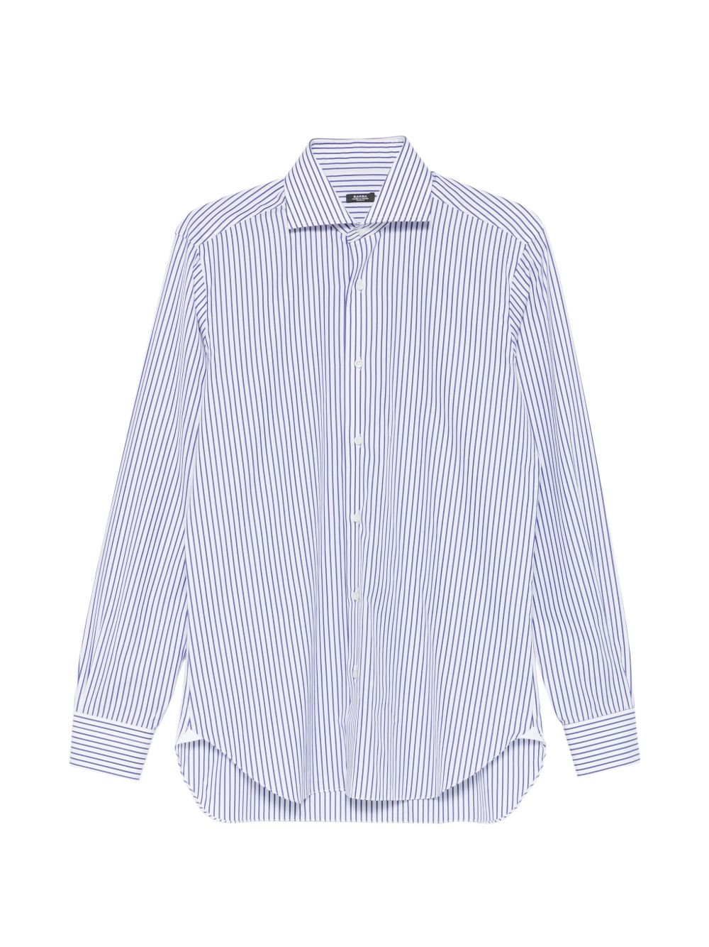 Camicia a righe con orlo arrotondato