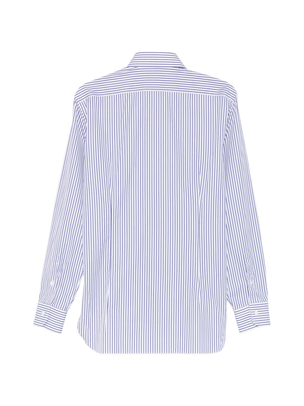 Camicia a righe con orlo arrotondato