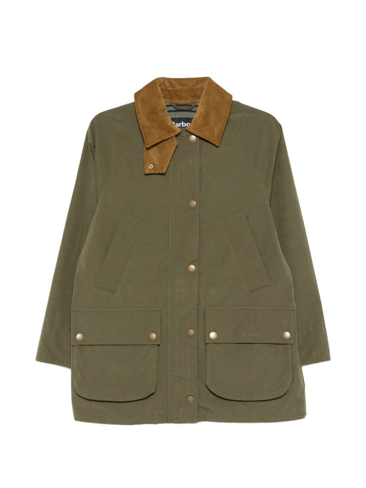 Cappotto "Glynis" con collo in velluto a coste e tasche anteriori