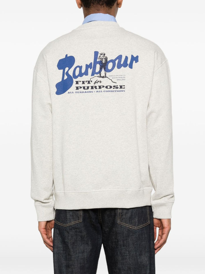 Felpa girocollo manica lunga e logo