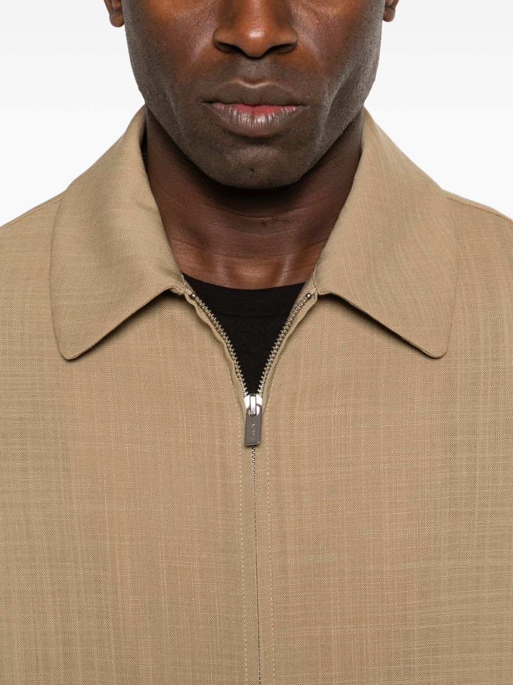 Giubbotto con zip e collo camicia "Tibio Grana"
