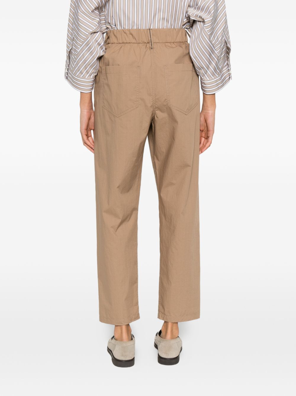 Pantaloni elasticizzati con elastico e piega