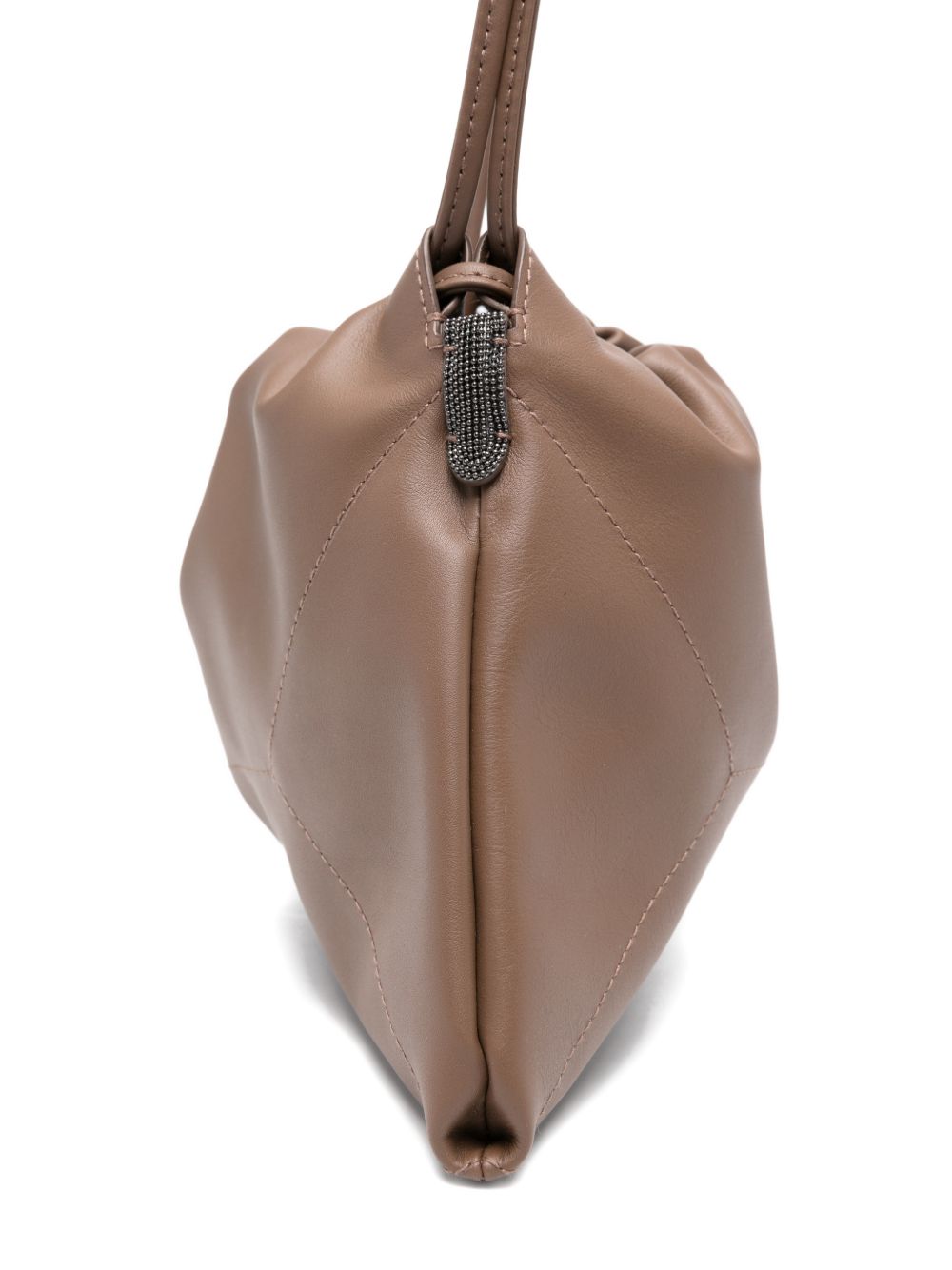 Borsa "BC Duo" Pouch in vitello con monile