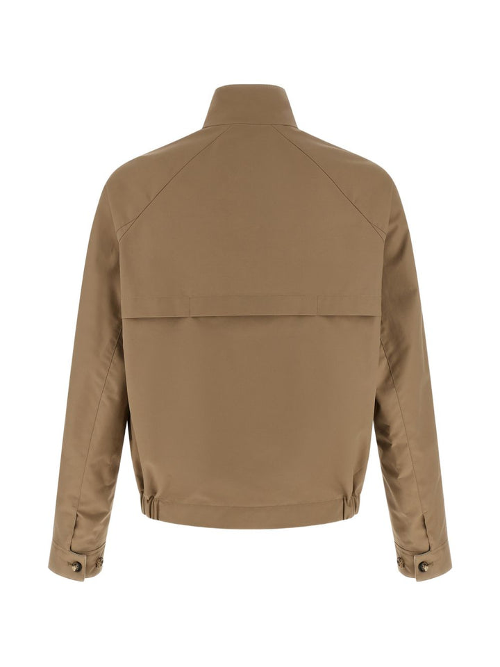 giacca con colletto alto e tasche