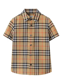Camicia a quadri con maniche corte