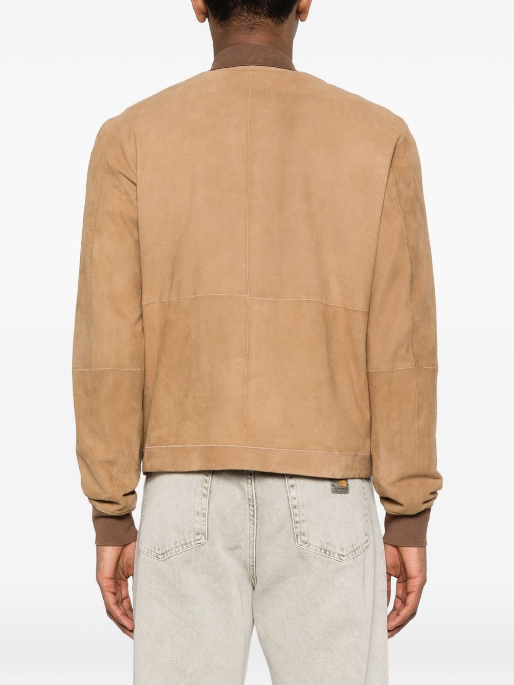 Giacca in pelle di agnello con bottoni