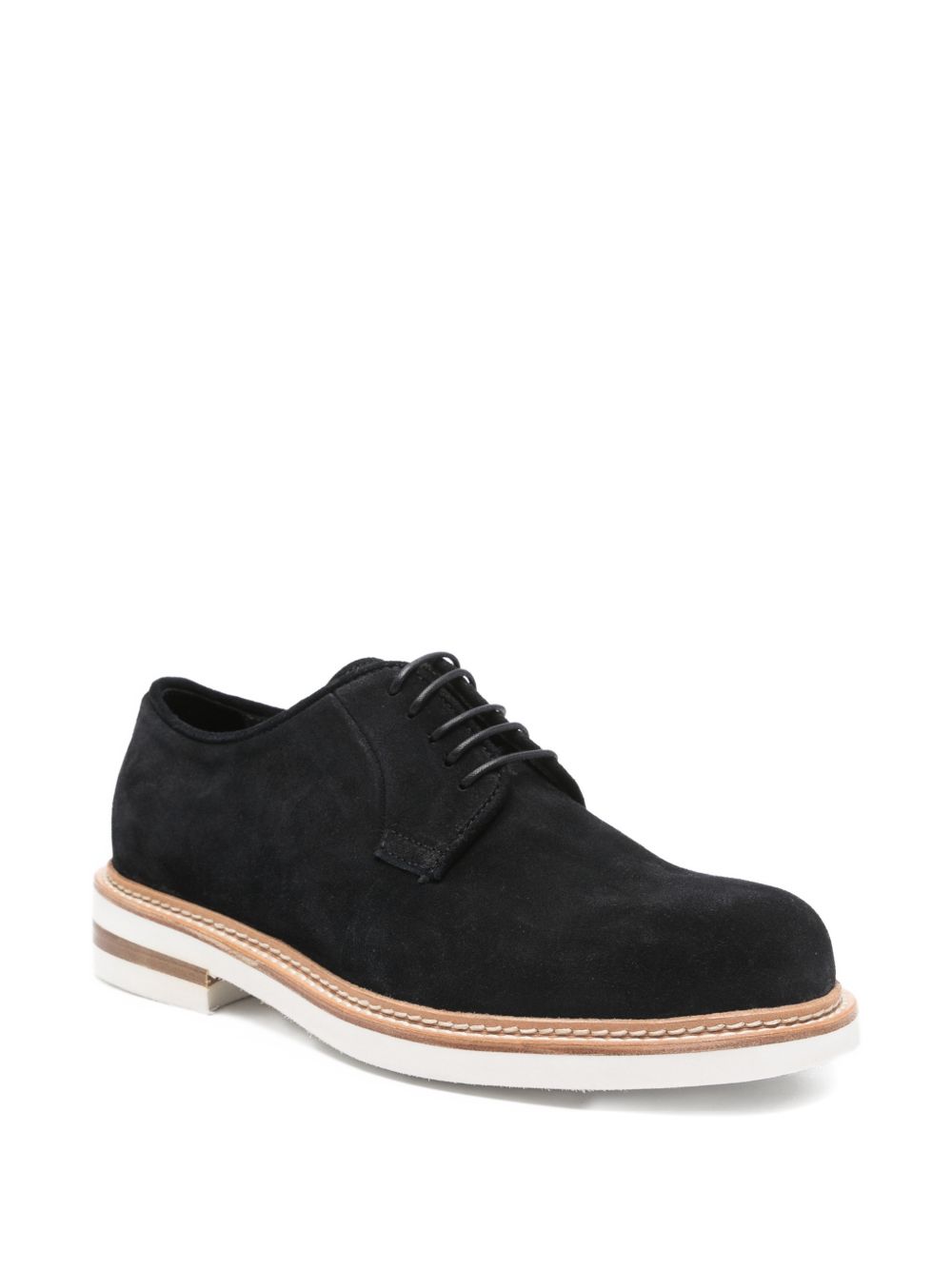 Scarpa con lacci in camoscio