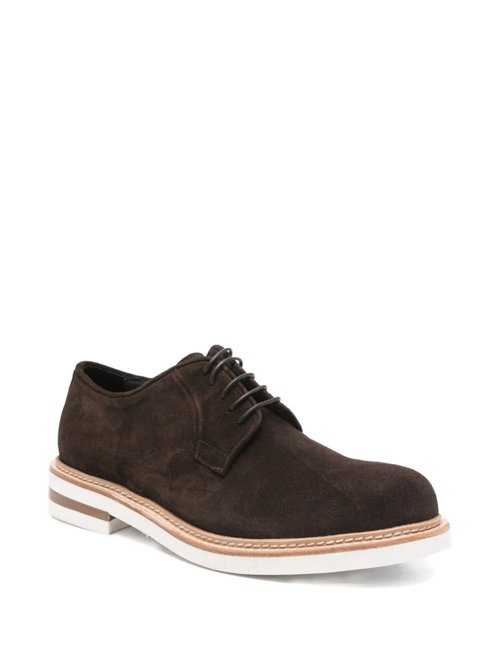 Scarpa con lacci in camoscio