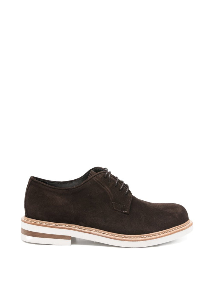 Scarpa con lacci in camoscio