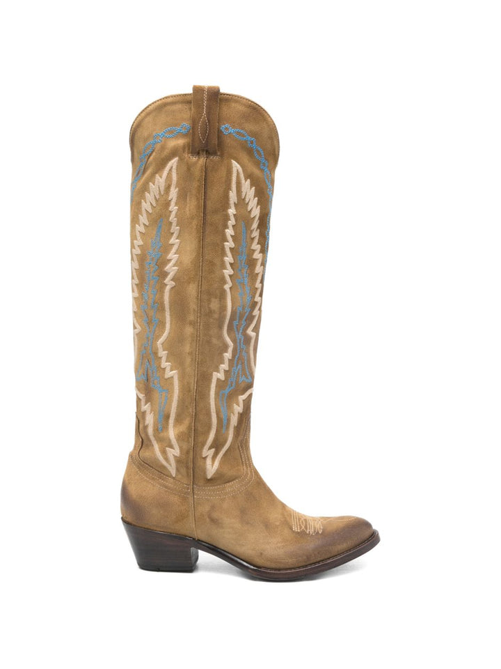 stivali da cowboy ricamati