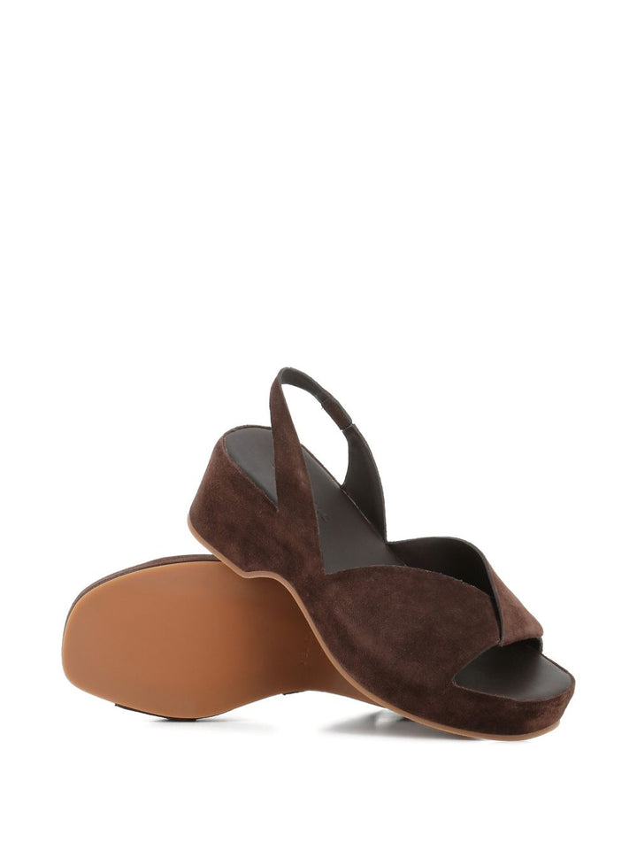 Sandali slingback in pelle scamosciata