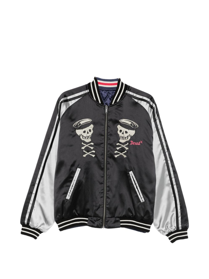 Bomber "Suka" con ricamo teschio