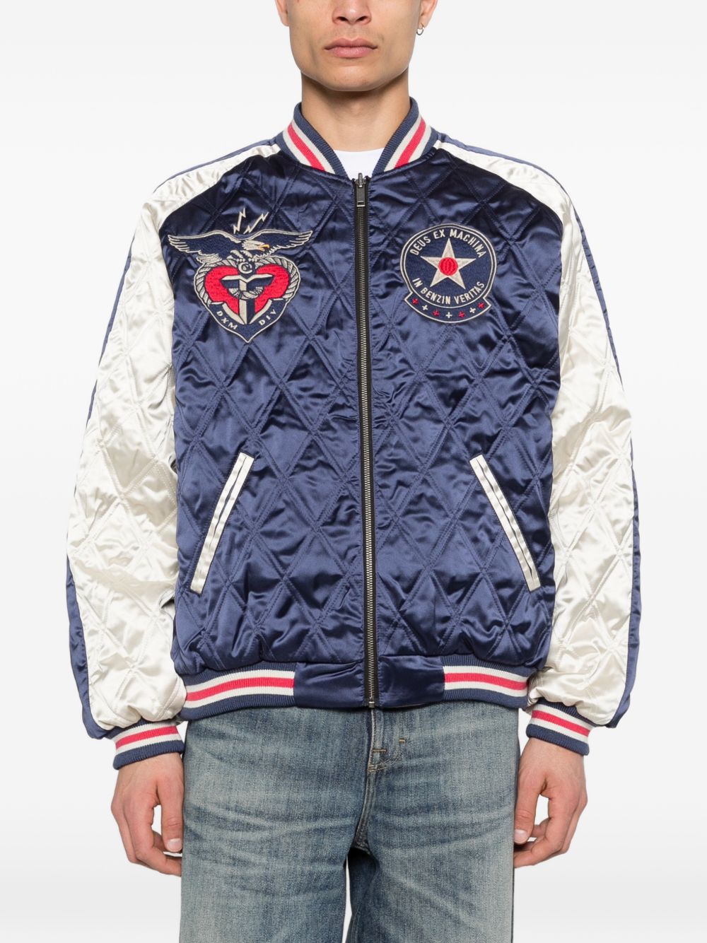 Bomber "Suka" con ricamo teschio