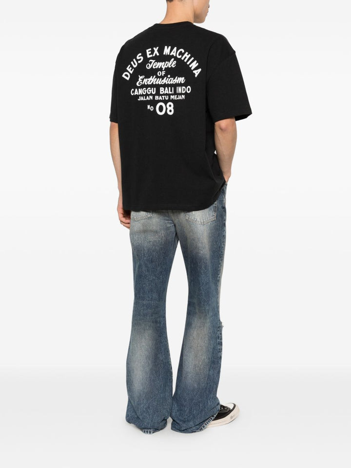 T-shirt girocollo a maniche corte con stampa