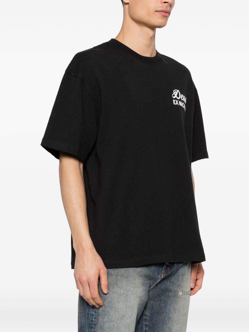 T-shirt girocollo a maniche corte con stampa