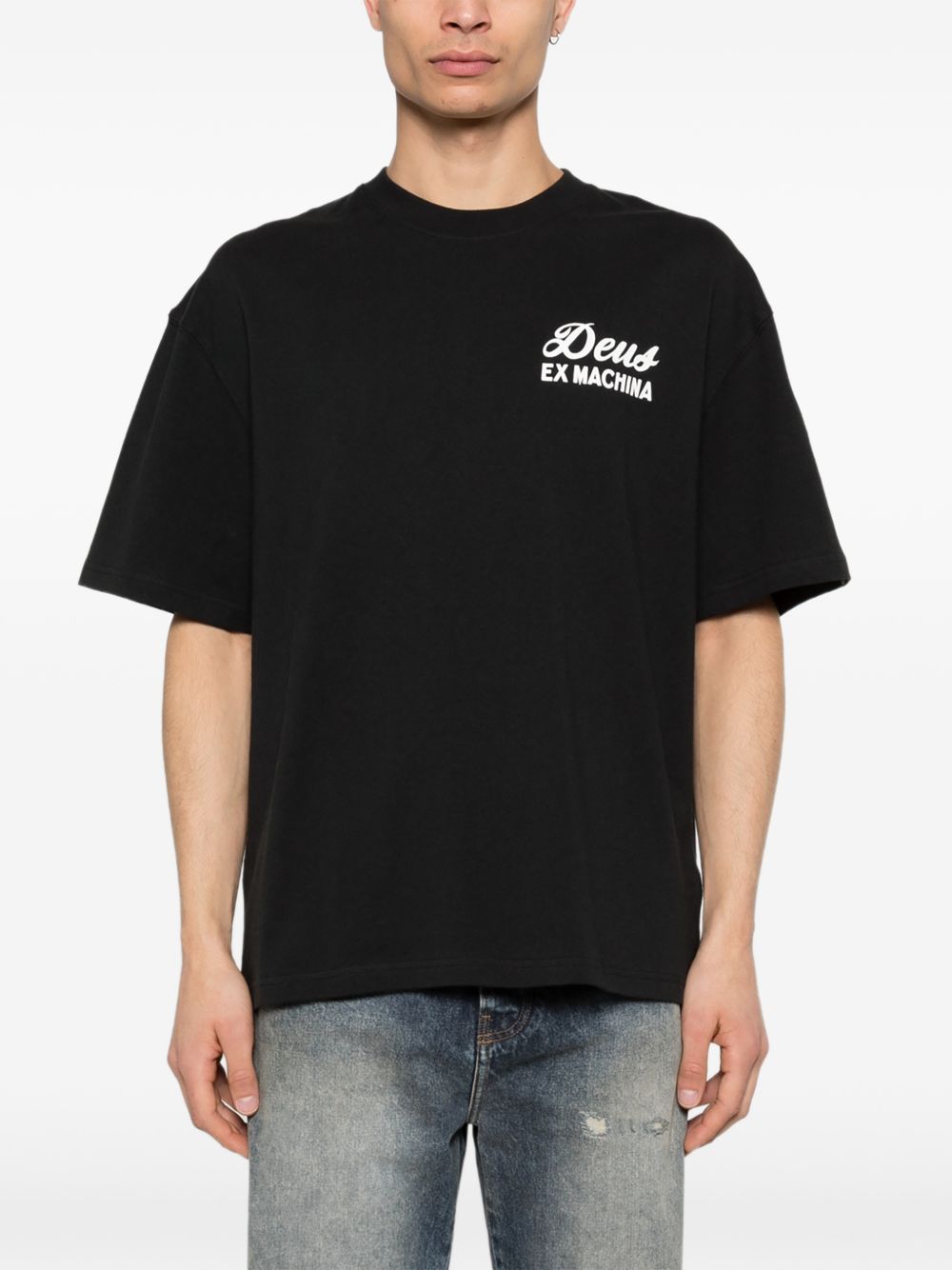T-shirt girocollo a maniche corte con stampa
