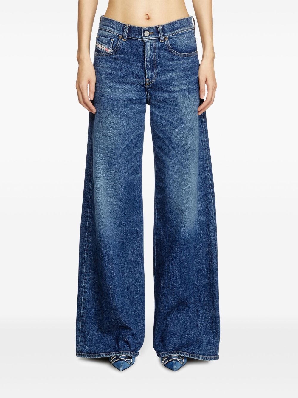 Diesel blu denim con patta nascosta