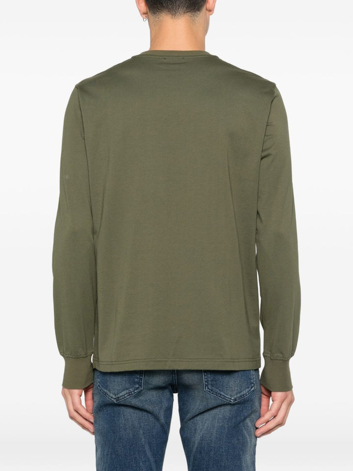 Maglia girocolla manica lunga con logo