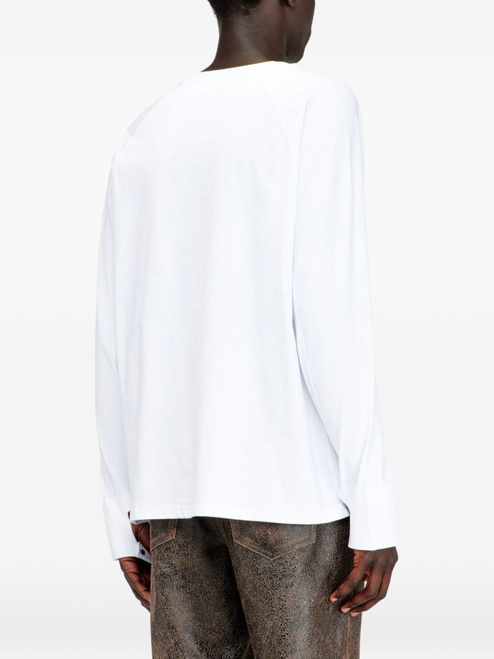 T-shirt girocollo a maniche lunghe