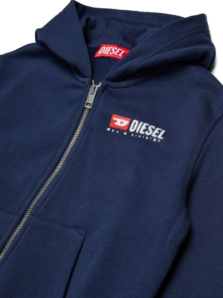 Felpa con zip e cappuccio