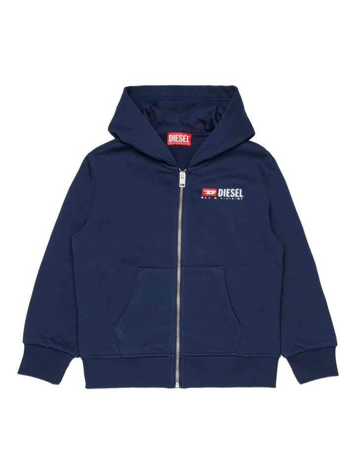 Felpa con zip e cappuccio
