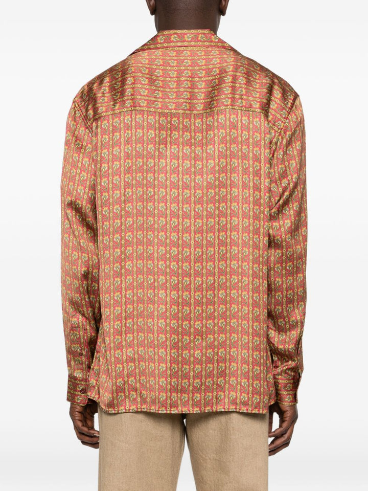 camicia con bottoni e stampa