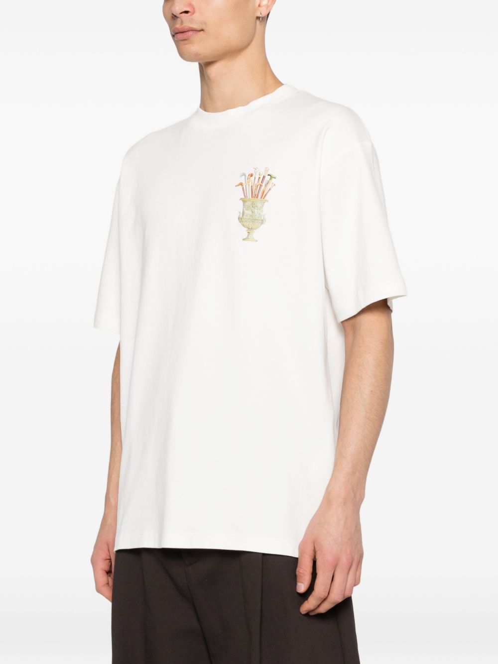 Maglietta girocollo manica corta con stampa