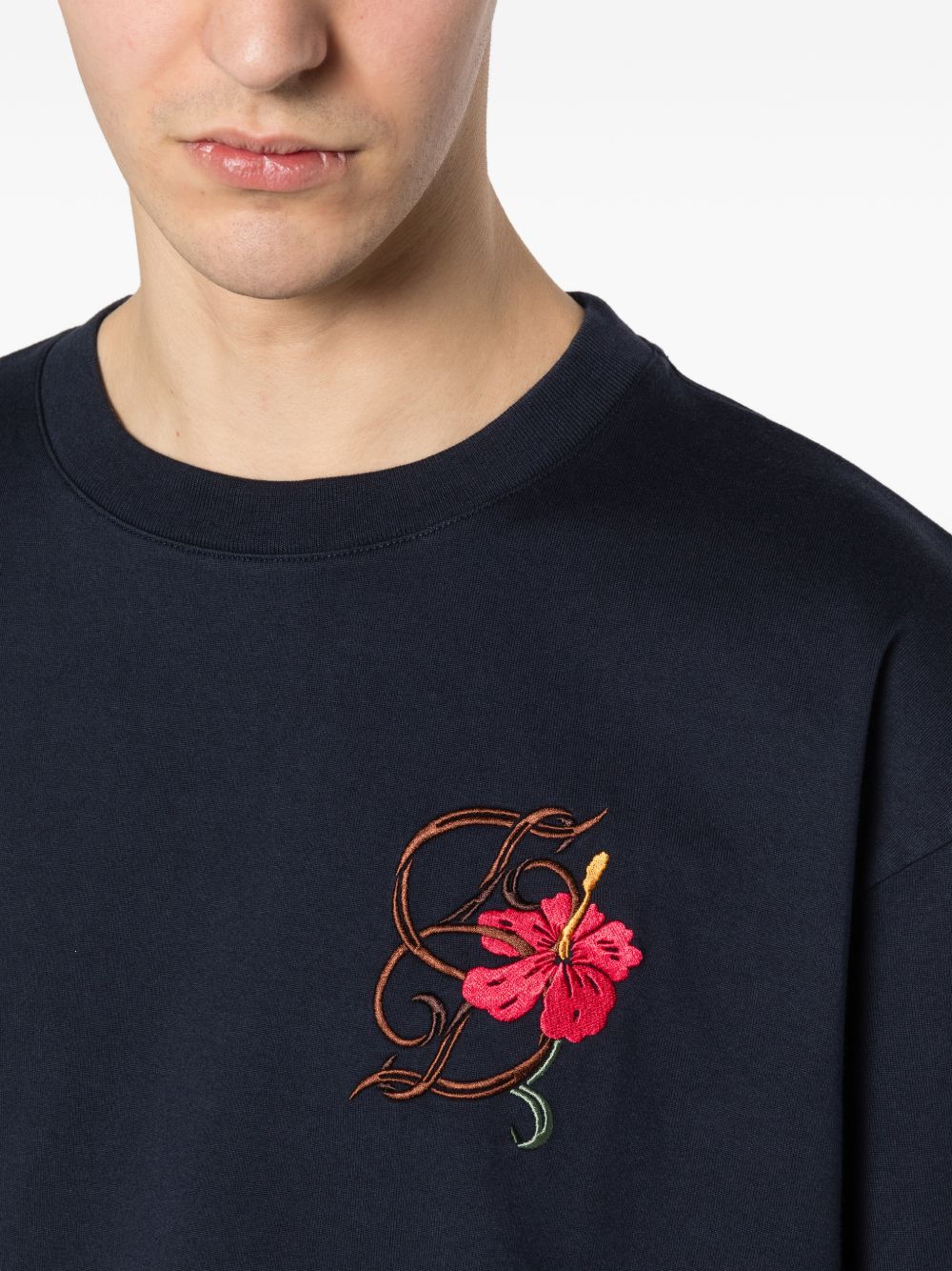 T-shirt "D Hibiscus Brodée"