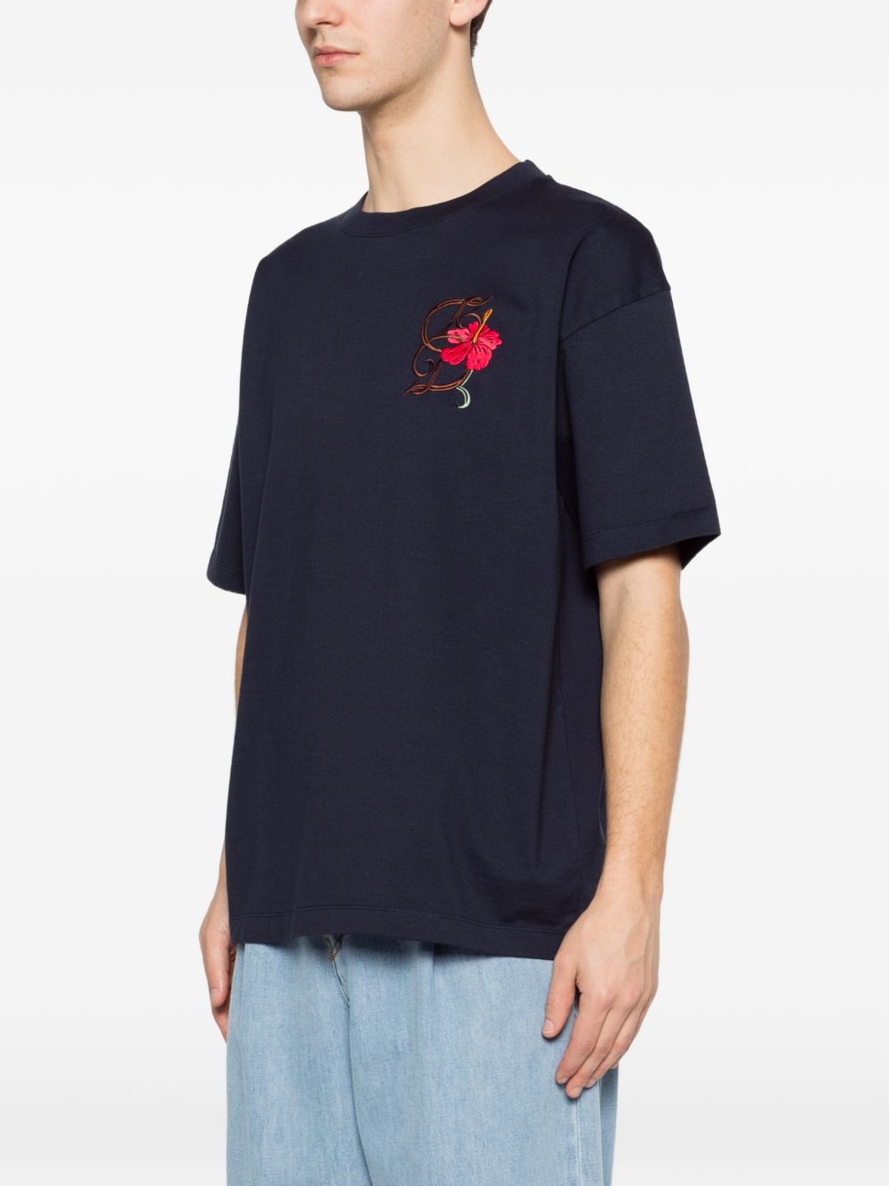 T-shirt "D Hibiscus Brodée"