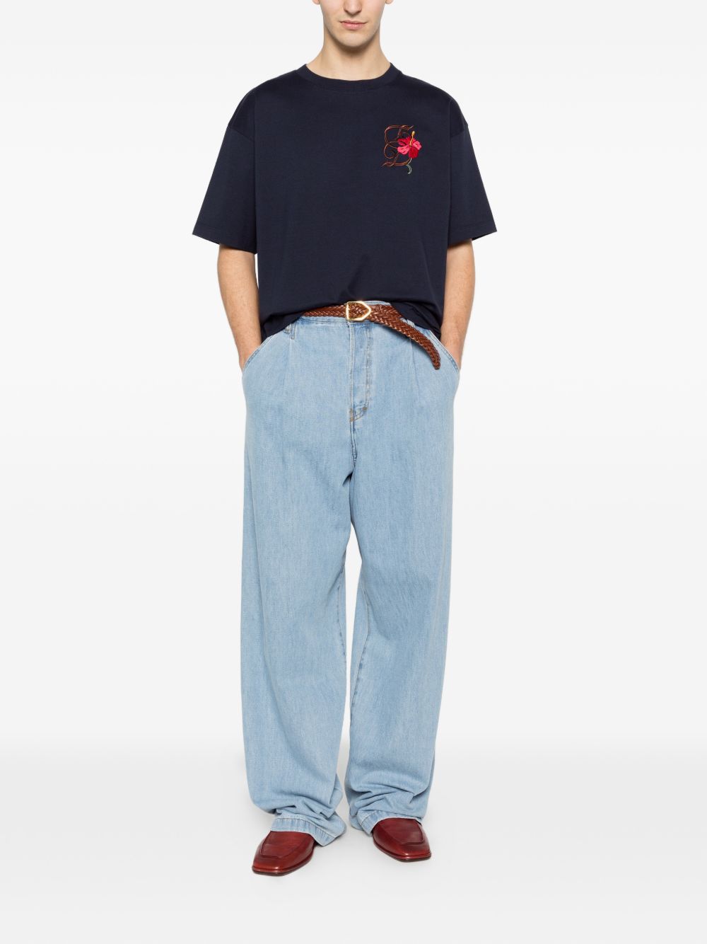 T-shirt "D Hibiscus Brodée"