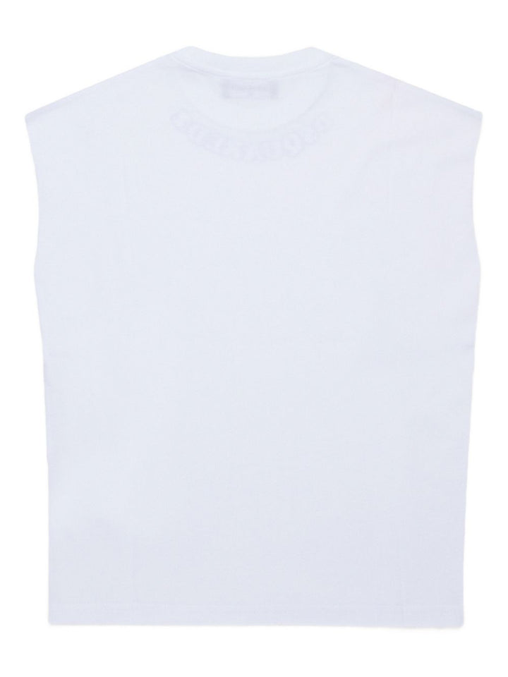 Maglietta girocollo senza maniche con logo