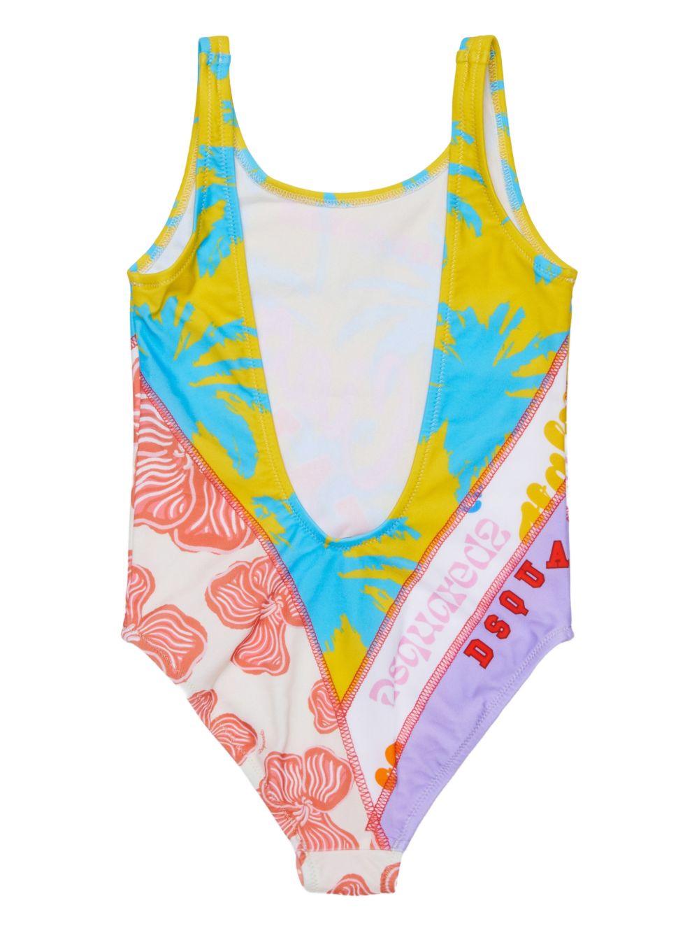 Costume intero con stampa Palm Tree