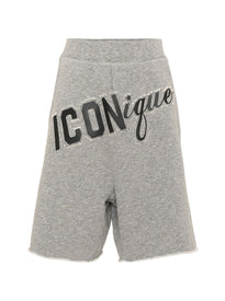 pantaloncini con stampa del logo