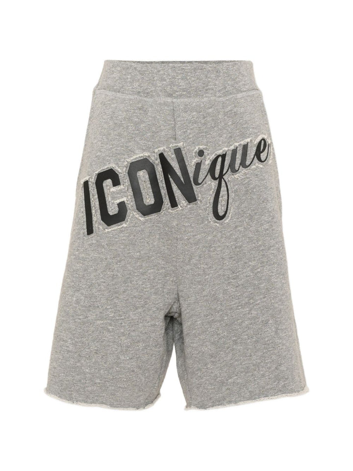 pantaloncini con stampa del logo
