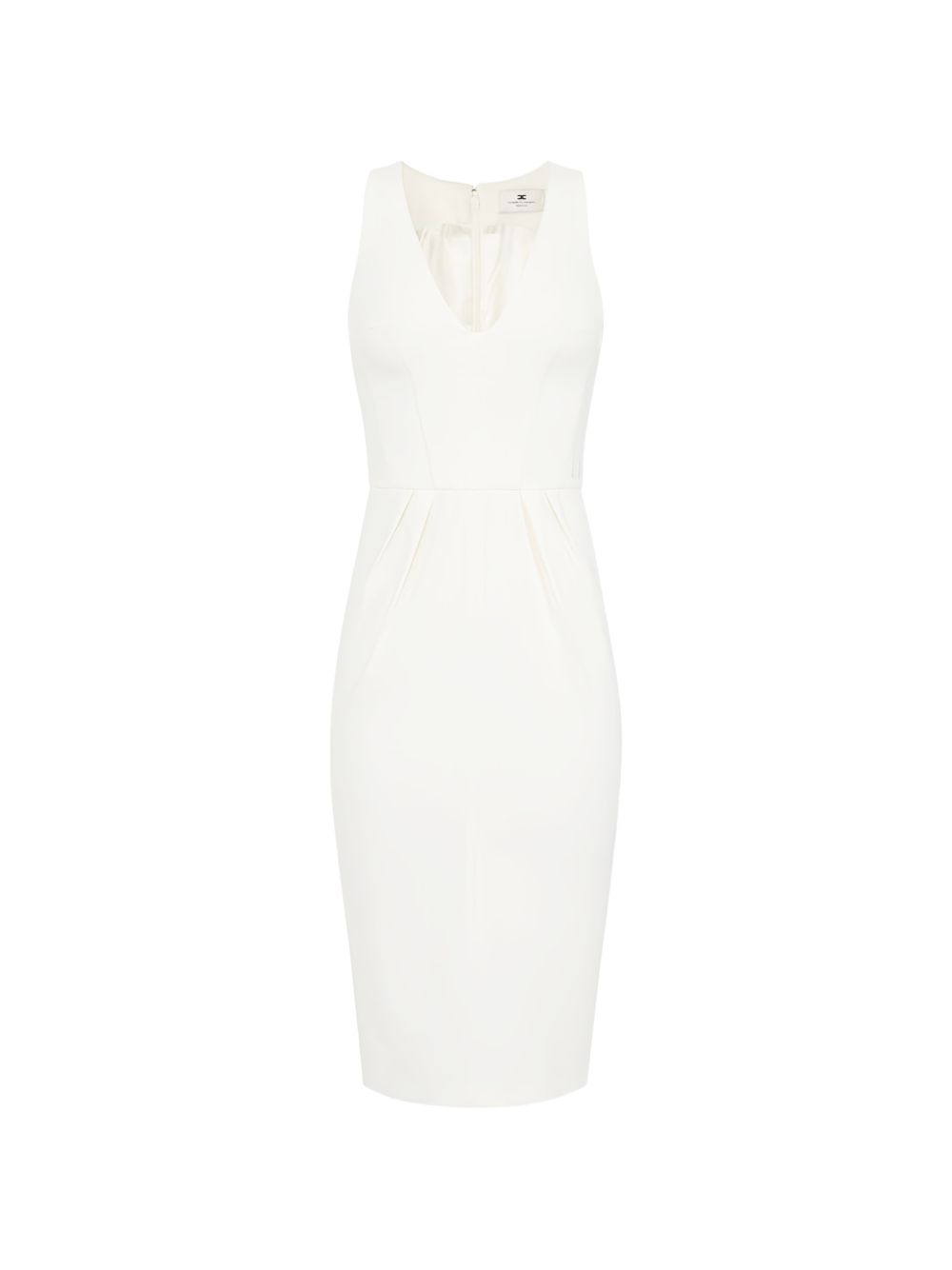 Abito midi con scollo a V e ricami