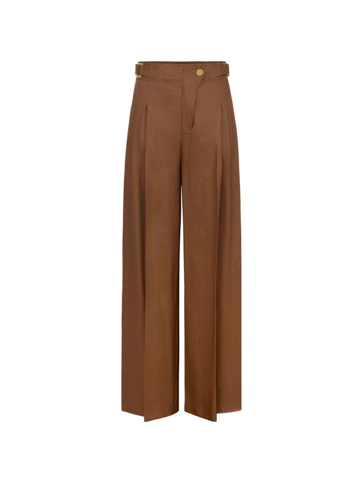 pantaloni palazzo con spalline