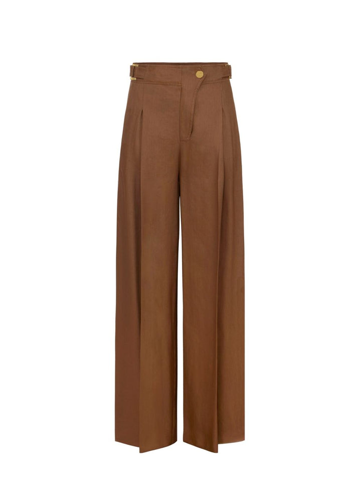 pantaloni palazzo con spalline