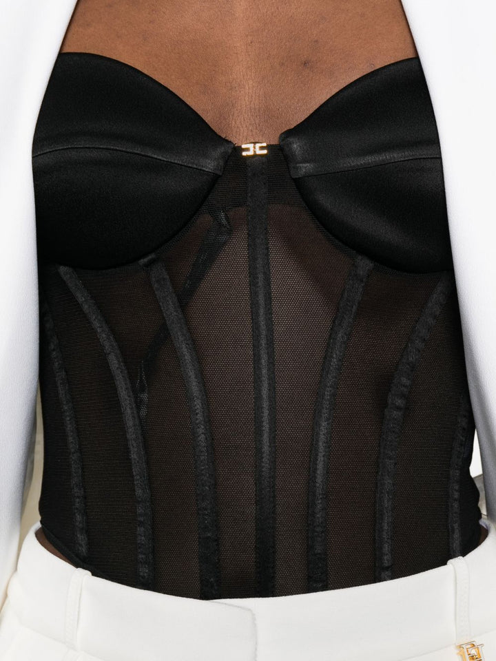 Top corsetto in rete