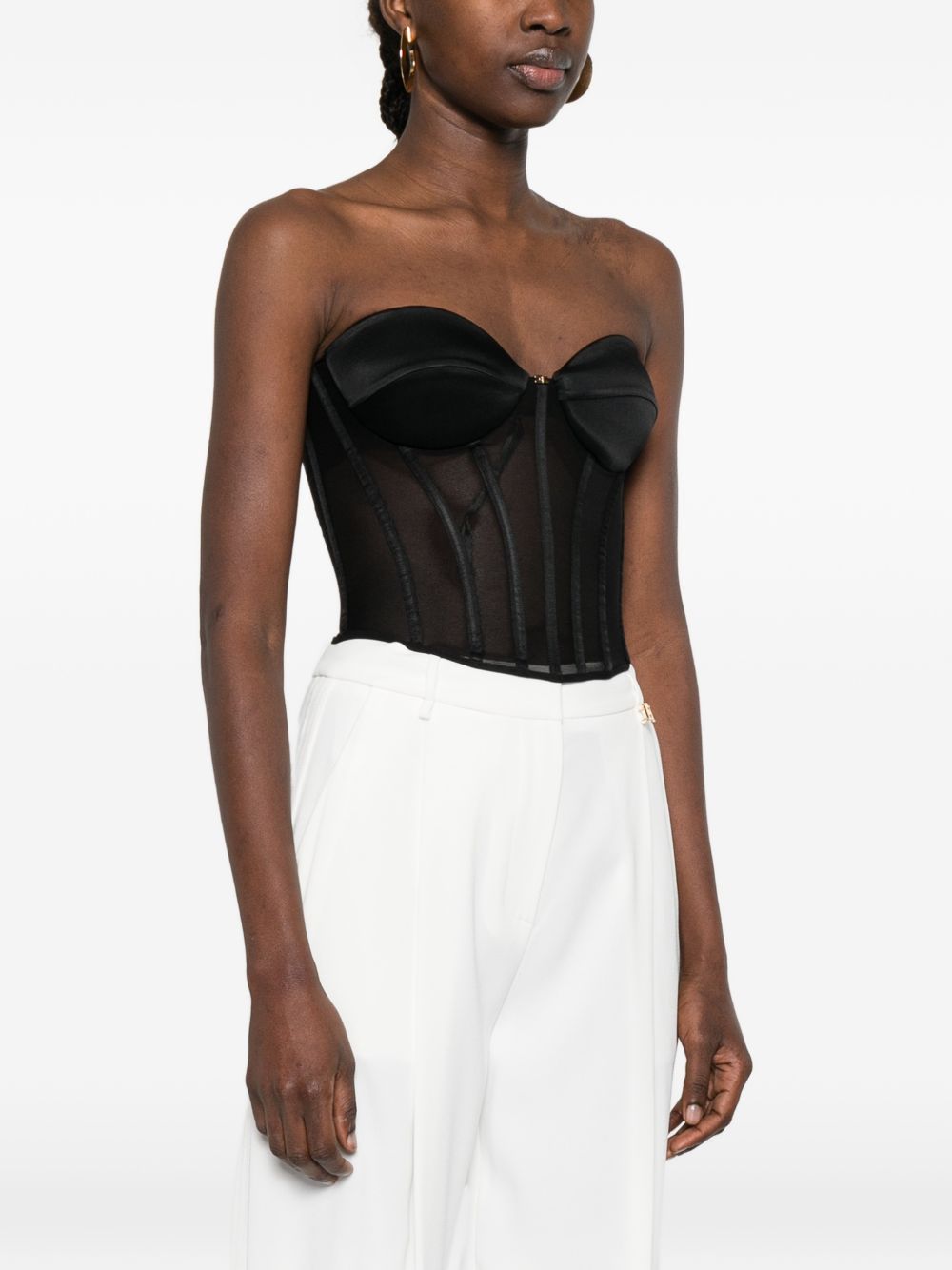 Top corsetto in rete