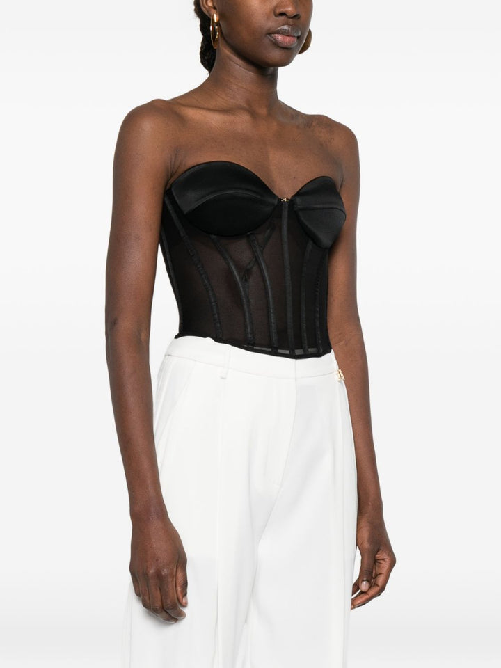 Top corsetto in rete