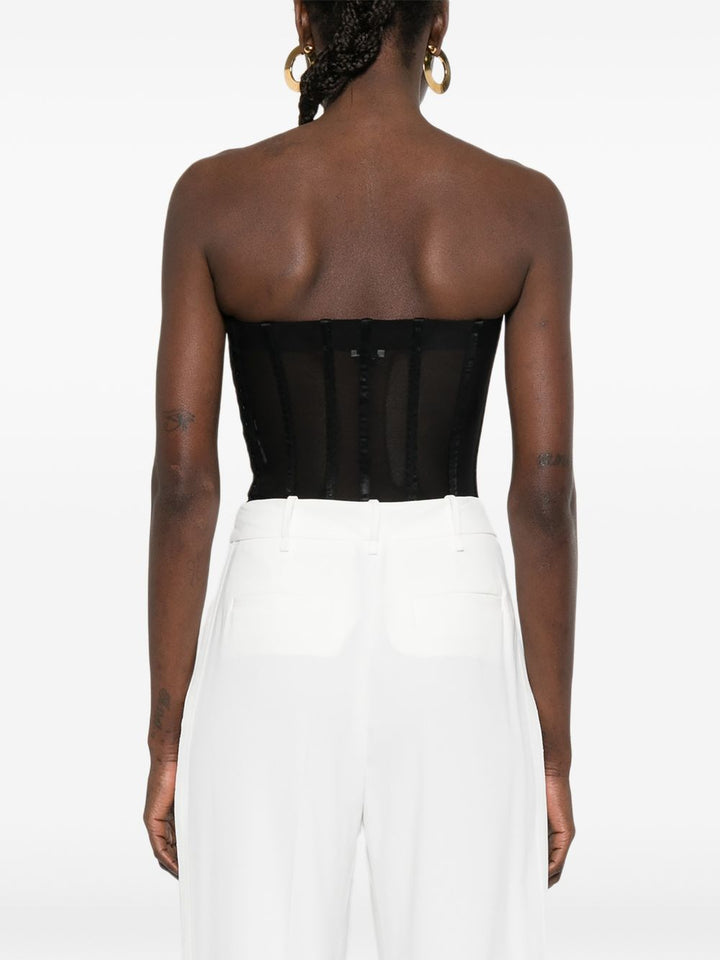 Top corsetto in rete