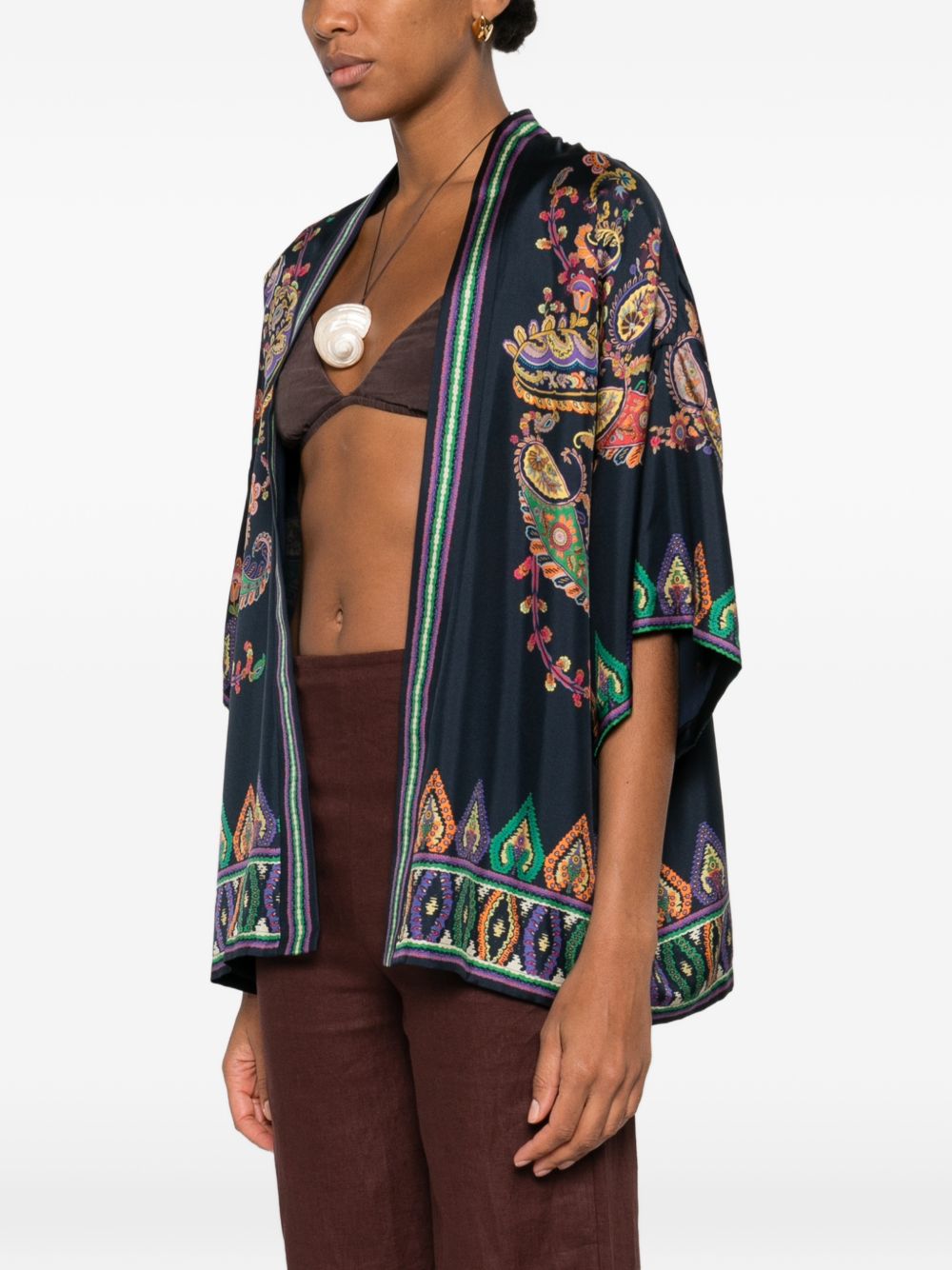 Giacca con stampa paisley