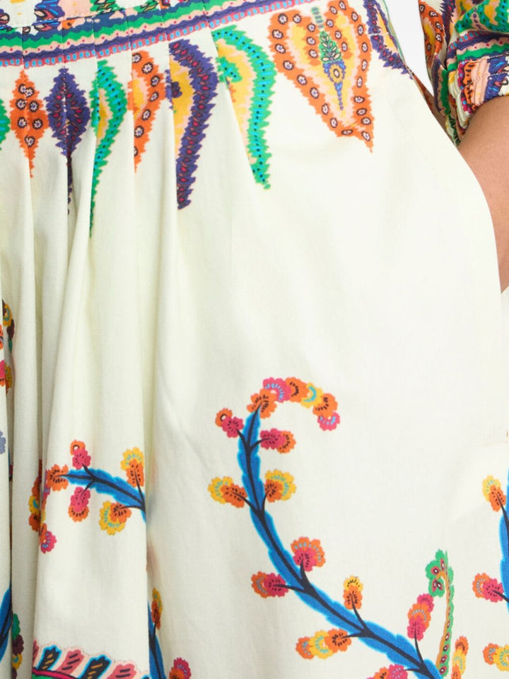 Gonna midi con stampa paisley