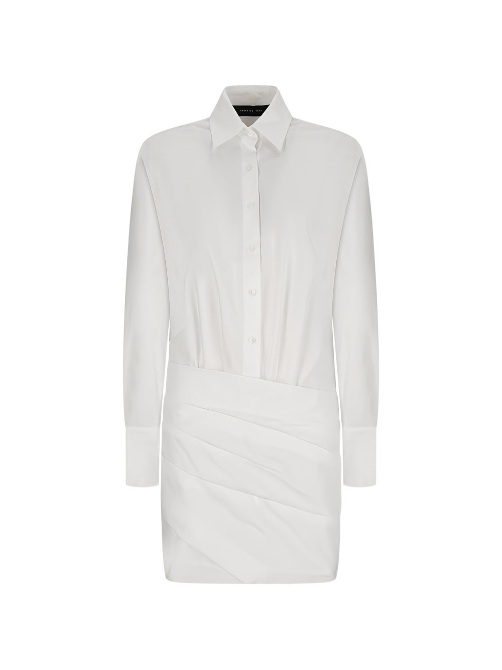 abito midi in popeline drappeggiato