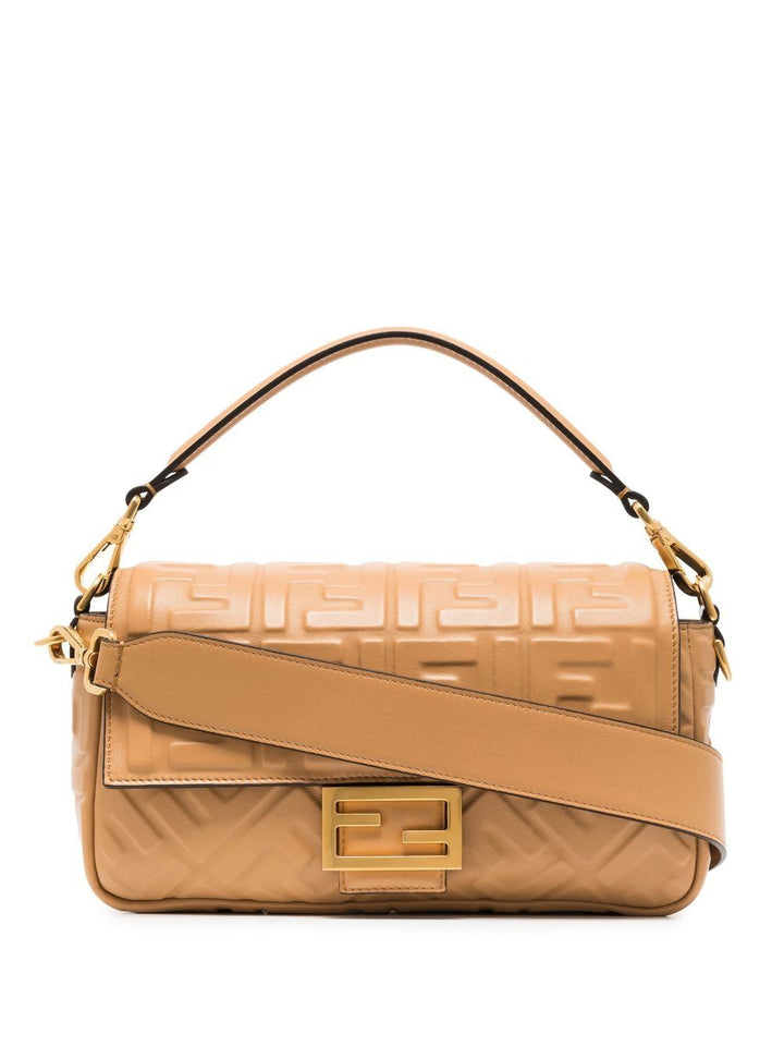 Borsa "Baguette" in pelle beige