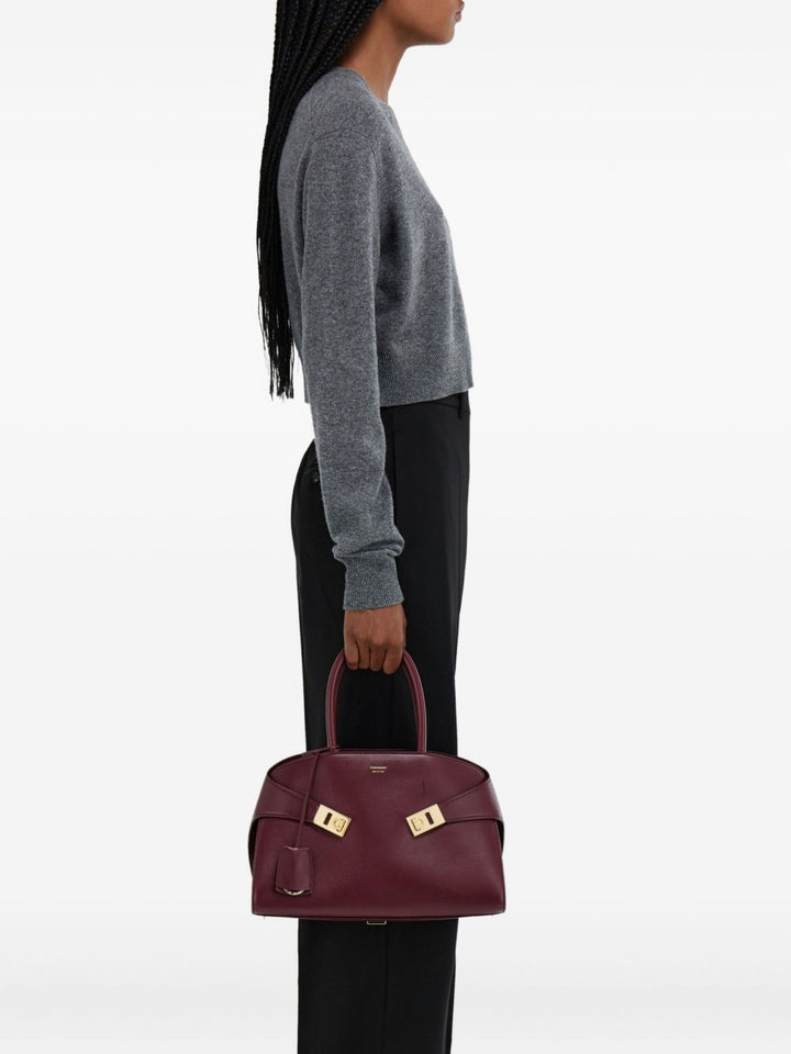 Borsa tote Hug media in pelle