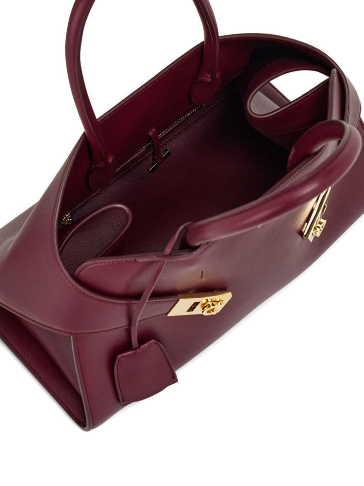 Borsa tote Hug media in pelle