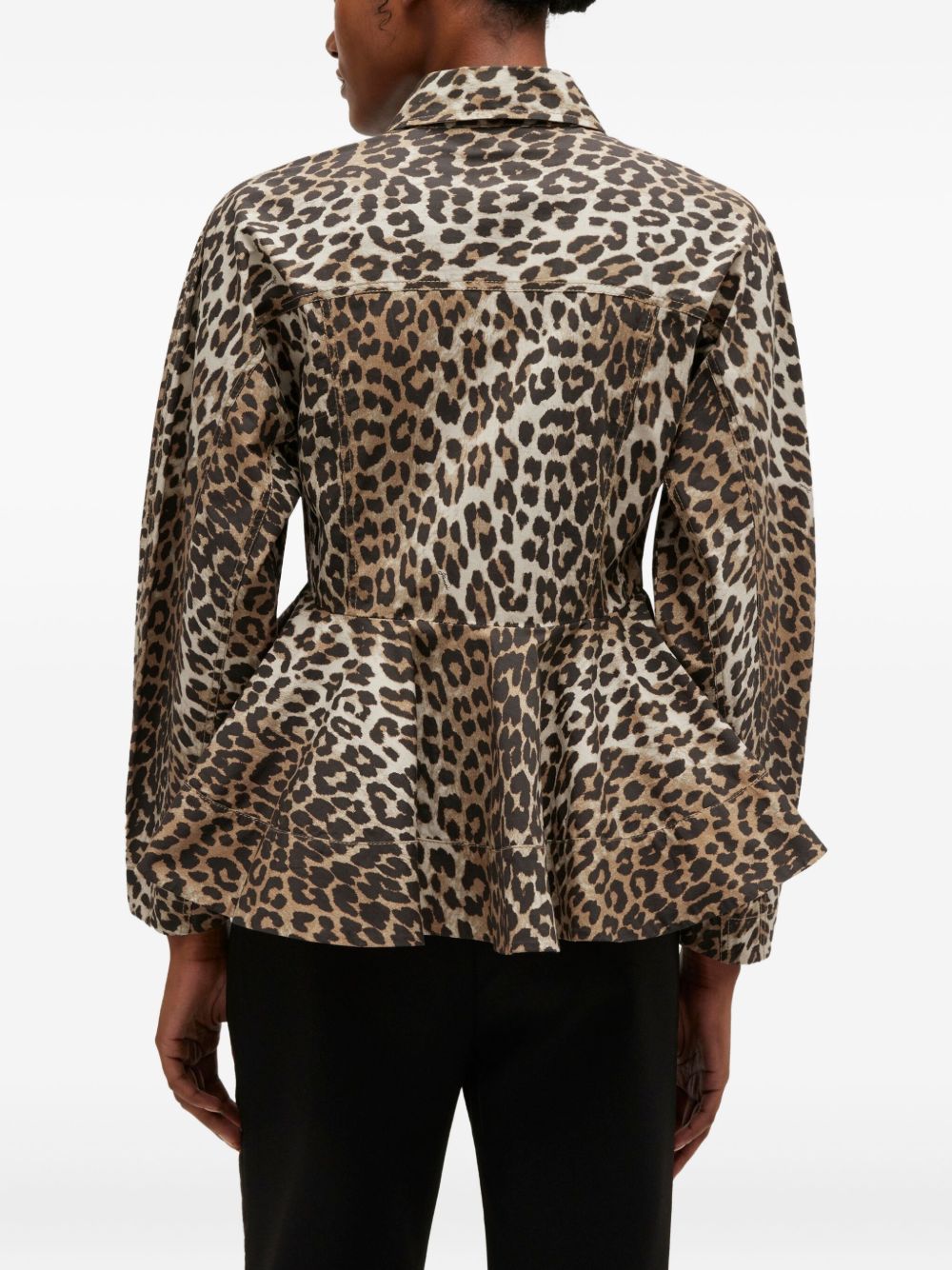 Camicia con bottoni leopardata